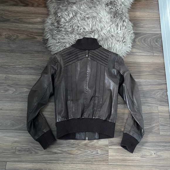 Brown Danier leather jacket (petite friendly) - Picture 3 of 7